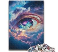 Puzzles pour Adolescents 1000 pièces L'Œil de l'univers Difficile et Stimulant avec Affiche et fiche de Questions correspondantes pour Les 14 Ans 50x75cm