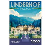 Puzzles pour Adolescents - 1000 Pièces Linderhof Palace Travel Puzzles pour Adolescents - Idéal pour S'amuser en Famille - Cadeau Original pour Un Anniversaire Ou Noël 70x50cm/1000pcs