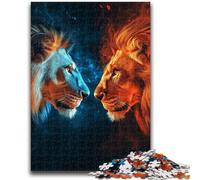 Puzzles pour Adolescents 1000 pièces Lion Art Design Vibrant et Unique Expérience de Puzzle relaxante et stimulante 50x75cm