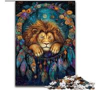 Puzzles pour Adolescents 1000 pièces Lion Attrape-rêves, Jouets éducatifs et éducatifs, Cadeaux d'anniversaire Uniques pour Les 14 Ans et Plus (Taille 50x75cm)