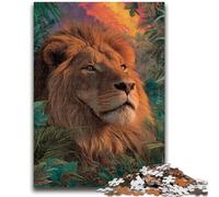 Puzzles pour Adolescents 1000 pièces Lions africains Aidez Le Cerveau à exercer Jouets addictifs pour cultiver la Patience Convient aux Couples 50x75cm