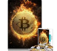 Puzzles pour Adolescents 1000 pièces Logo Bitcoin, Stimulez Votre Cerveau, Jouets addictifs pour cultiver la Patience, Collection d'artistes, Beaux-Arts (75x50cm)