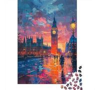 Puzzles pour Adolescents 1000 Pièces London Night Lights Reflection Puzzle pour Adultes - Jouets Anti-Stress - Décoration Intérieure - Cadeaux Anti-Stress 70x50cm/1000pcs
