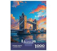Puzzles pour Adolescents - 1000 Pièces London Tower Bridge at Sunset Puzzles pour Adolescents - Idéal pour S'amuser en Famille - Cadeau Original pour Un Anniversaire Ou Noël 52x38cm/1000pcs