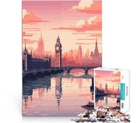 Puzzles pour Adolescents 1000 pièces Londres City Royaume-Uni Jeux éducatifs Décoration d'intérieur Œuvre d'art 52x38cm