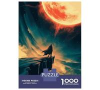 Puzzles pour Adolescents 1000 Pièces Lone Figure Under A Fiery Sky Puzzles pour Adolescents Jeux Relaxants Course De Vitesse Manuelle Est Idéal comme Cadeau 70x50cm/1000pcs