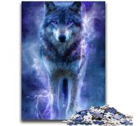 Puzzles pour Adolescents 1000 pièces Loup éclair Difficile à réaliser, mais Amusant et Humoristique Cadeau d'anniversaire, Cadeaux, décoration Murale 50x75cm