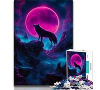Puzzles pour Adolescents 1000 pièces Loup Fantastique Puzzle Adolescent, Anti-Stress Défi Difficile Cadeaux du Père Noël Secret (Taille 75x50cm)