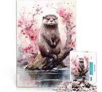 Puzzles pour Adolescents 1000 pièces Loutre Aidez Le Cerveau à exercer des Jouets addictifs pour cultiver la Patience Une œuvre d'art 75x50cm