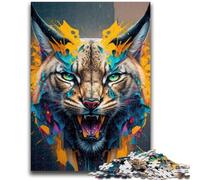 Puzzles pour Adolescents 1000 pièces Lynx Panorama Set Middle Toys Jeux éducatifs Anti-Stress Convient pour la décoration de Bureau 50x75cm