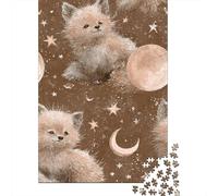 Puzzles pour Adolescents 1000 Pièces Magical Foxes in Space Puzzle À Faire Soi-même, Jouet Anti-Stress, Interaction Parent-Enfant 38x26cm/1000pcs