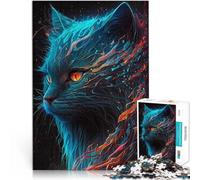 Puzzles pour Adolescents 1000 pièces Magnifique Chat Persan Compétition de Vitesse Manuelle Cadeau pour Les Anniversaires 50x70cm
