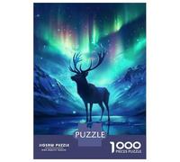 Puzzles pour Adolescents 1000 Pièces Majestic Deer Puzzles pour Adolescents Jeux Relaxants Course De Vitesse Manuelle Est Idéal comme Cadeau 70x50cm/1000pcs
