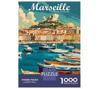 Puzzles pour Adolescents 1000 Pièces Marseille, France Travel Puzzle pour Adolescents Analyse Et Logique Difficile Et Stimulant Un pour Les Jeux 38x26cm/1000pcs