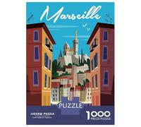 Puzzles pour Adolescents 1000 Pièces Marseille Travel Puzzles pour Adolescents - Défi Difficile - Entraînez Votre Cerveau Et Vos Mains - Casse-tête - Jeux en Famille 52x38cm/1000pcs