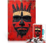 Puzzles pour Adolescents 1000 pièces Masque d'esprit Guerrier 鈥5 Pouvoir Tribal indigène Casse-tête Une œuvre d'art 50x70cm