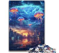 Puzzles pour Adolescents 1000 pièces Méduses cosmiques 1000 pièces pour Adultes, Jeu de Quiz idéal comme Cadeau pour Toute la Famille (26x38cm)