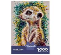 Puzzles pour Adolescents 1000 Pièces Meerkat in Grass Puzzle À Faire Soi-même, Jouet Anti-Stress, Interaction Parent-Enfant 52x38cm/1000pcs
