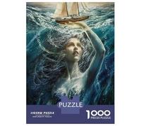 Puzzles pour Adolescents 1000 Pièces Mermaid Fantasy Art Print-5 Puzzle Jeux Relaxants Défi Difficile Activités Amusantes À La Maison 70x50cm/1000pcs