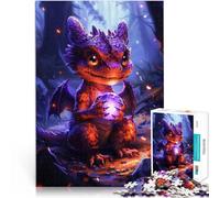 Puzzles pour Adolescents 1000 pièces Mignon bébé Dragon Jouets de Jeu pour Cadeau Familial Cadeaux du Père Noël Secret 38x26cm