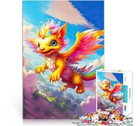 Puzzles pour Adolescents 1000 pièces Mignon bébé Dragon Jouets éducatifs d'apprentissage Cadeau d'anniversaire, Cadeaux, décoration Murale 26x38cm
