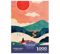 Puzzles pour Adolescents 1000 Pièces Minimalist Japanese Scenery Puzzle Jeu Manuel pour S'amuser en Famille Cadeaux Uniques pour Anniversaire Et Noël 38x26cm/1000pcs