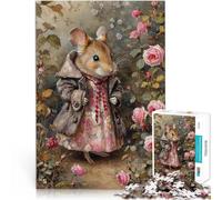 Puzzles pour Adolescents 1000 pièces Mme Tittlemouse dans Une roseraie Jeux éducatifs est idéal comme Cadeau pour Toute la Famille 38x26cm