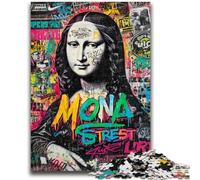 Puzzles pour Adolescents 1000 pièces Mona Lisa Graffiti Défi d'intelligence cérébrale Jouets addictifs Cadeau d'anniversaire, Cadeaux, Art Mural 50x75cm