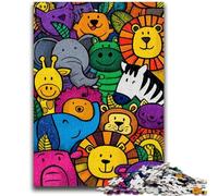 Puzzles pour Adolescents 1000 pièces Monde Animal pour Jeu éducatif Défi Jouet pour est idéal comme Cadeau pour Toute la Famille 50x75cm