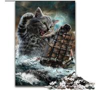 Puzzles pour Adolescents 1000 pièces Monster Titan, Cat Kraken, Analyse et logique avec pièces entièrement emboîtables de Formes aléatoires, à partir de 14 Ans (Taille 26x38cm)
