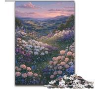 Puzzles pour Adolescents 1000 pièces, Montagnes de Fleurs Sauvages, Aide Le Cerveau à exercer des Jouets addictifs pour cultiver la Patience, décoration Parfaite 38x26cm