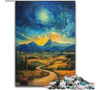 Puzzles pour Adolescents 1000 pièces Montagnes sous Le Ciel Nocturne Jeux éducatifs Jeu éducatif pour Anniversaire, Noël pour et 14 Ans (Taille 26x38cm)