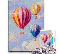Puzzles pour Adolescents 1000 pièces Montgolfières colorées, Anti-Stress, Vacances à la Maison, Passe-Temps, améliore l'amour Entre Couples (75x50cm)