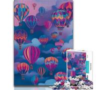 Puzzles pour Adolescents,1000 pièces,montgolfières,Puzzles pour Adultes,Jeux d'activités familiales stimulants,Jouets à Faire soi-même pour décoration Murale de la Maison,Cadeaux (Taille 38x26cm)