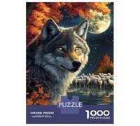 Puzzles pour Adolescents 1000 Pièces Moonlit Wolf and Sheep Puzzles pour Adultes Jeux Relaxants pour Toute La Famille Cadeaux Amusants pour Les Amis Et La Famille 70x50cm/1000pcs