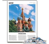 Puzzles pour Adolescents 1000 pièces Moscou, Jeu Stimulant et Jeu Familial, Cadeau d'anniversaire, Cadeaux, décoration Murale 38x26cm