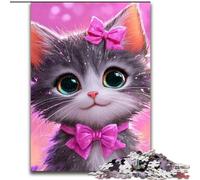 Puzzles pour Adolescents 1000 pièces, Motif Chaton Arc-en-Ciel, activité familiale, décoration d'intérieur Unique et Cadeaux pour Les 14 Ans et Plus (Taille 50x75cm)