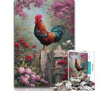 Puzzles pour Adolescents 1000 pièces, Motif Coq Tournesol, pour stimuler Le Cerveau, Jouets addictifs pour cultiver la Patience et améliorer la mémoire (75x50cm)