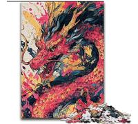 Puzzles pour Adolescents 1000 pièces, Motif Dragon Aquarelle, Jouets éducatifs et éducatifs, Jeux familiaux, Cadeaux d'anniversaire et Cadeaux Uniques (Taille 50x75cm)
