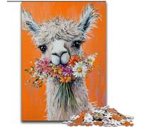 Puzzles pour Adolescents 1000 pièces, Motif Fleur d'alpaga, Jouet éducatif et décompressant, Cadeau d'anniversaire, Cadeaux (Taille 26x38cm)