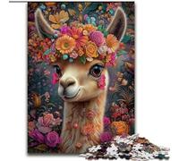 Puzzles pour Adolescents 1000 pièces, Motif Fleur d'alpaga, Jouets éducatifs, Jeux Anti-Stress, Superbes Cadeaux et Jouets (Taille 26x38cm)