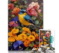 Puzzles pour Adolescents, 1000 pièces, Motif Fleurs et moineaux, décoration Murale Artistique et idée Cadeau d'anniversaire pour Amis, Bureau à Domicile (38x26cm)