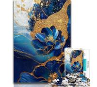 Puzzles pour Adolescents 1000 pièces, Motif Floral Violet et Bleu Sarcelle, pour stimuler Le Cerveau, Jouets addictifs pour cultiver la Patience et améliorer la mémoire (38x26cm)