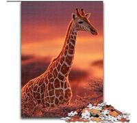 Puzzles pour Adolescents, 1000 pièces, Motif Girafe, activité familiale, décoration d'intérieur Unique et Cadeaux pour Les 14 Ans et Plus (Taille 50x75cm)