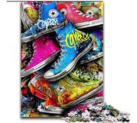 Puzzles pour Adolescents 1000 pièces, Motif Graffiti de Chaussures, Anti-Stress, défi Difficile, idéal comme Cadeau pour Toute la Famille 50x75cm