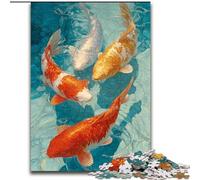Puzzles pour Adolescents, 1000 pièces, Motif Koi Nageur, activité familiale, décoration intérieure Unique et Cadeaux pour Les 14 Ans et Plus (Taille 50x75cm)