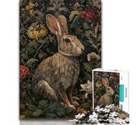 Puzzles pour Adolescents 1000 pièces, Motif Lapin, pour stimuler Le Cerveau, Jouets addictifs pour cultiver la Patience et améliorer la mémoire (38x26cm)