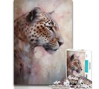 Puzzles pour Adolescents 1000 pièces, Motif léopard Fantastique, Jeux Amusants, décoration Murale, Cadeaux d'anniversaire et de Noël Uniques (Taille 75x50cm)