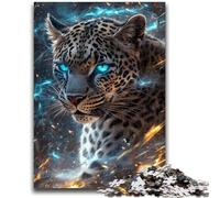 Puzzles pour Adolescents 1000 pièces, Motif léopard Fantastique, pour Adultes, pour Un Moment de détente à la Maison, avec des pièces de Formes aléatoires entièrement emboîtables (75x50cm)