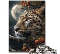 Puzzles pour Adolescents 1000 pièces, Motif léopard, Jeu éducatif Familial, idéal pour la décoration de Bureau (75x50cm)